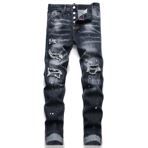 DSQ2  New 2026 Men's Ink Splash Jeans